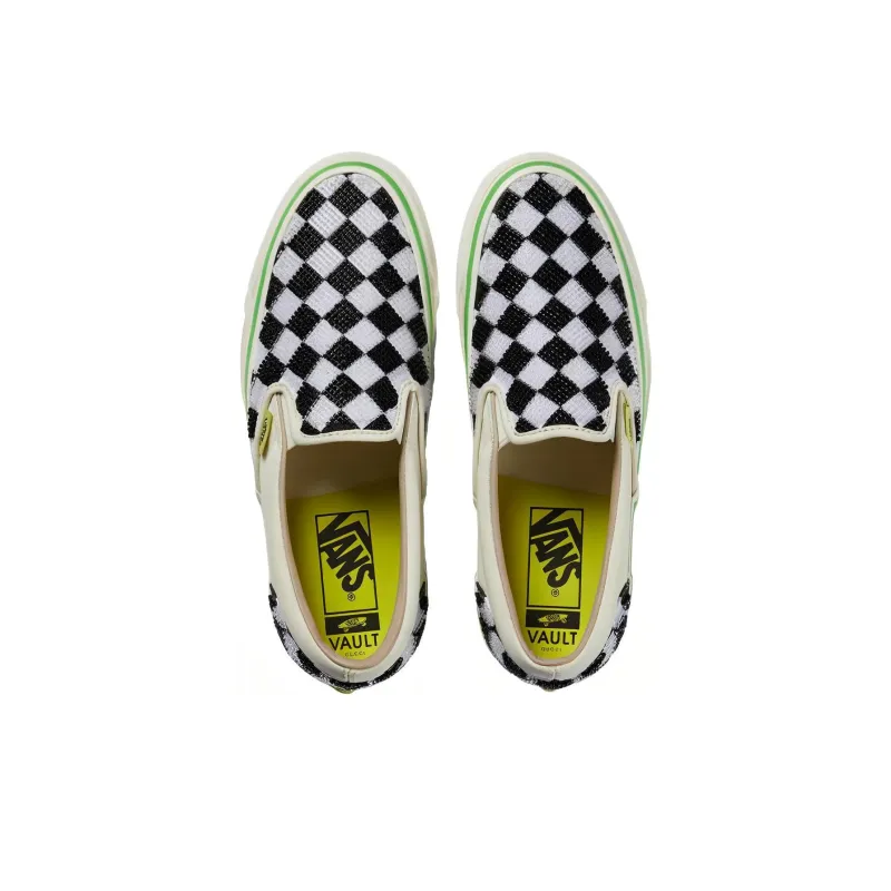 GUCCI Anti-Slip Wear-Resistant Low-Top Skateboard Shoes Men's Black White Green-2
