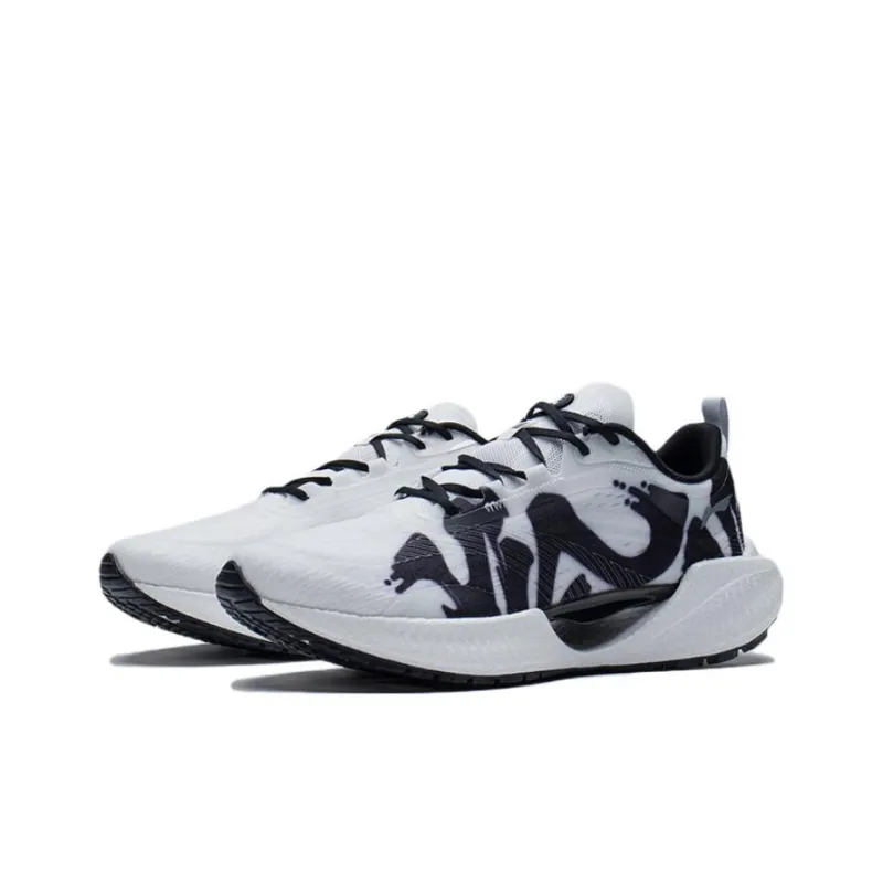 LiNing Super Light 19 Breathable And Resilient Low Top Running Shoes Women's White Black-2