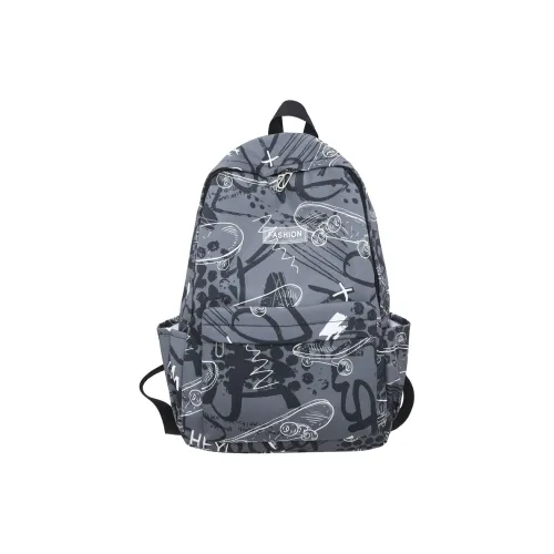 OURFUN Oxford backpack Moschino Unisex White/Orange Red/Yellow/Green