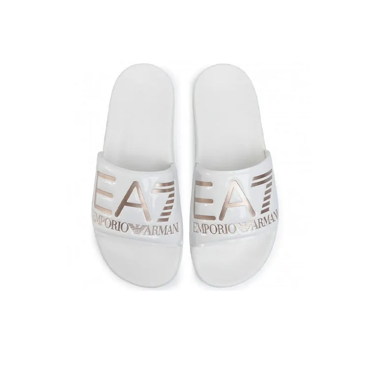 EMPORIO ARMANI EA7 Quiet Slide Slippers Unisex White-3
