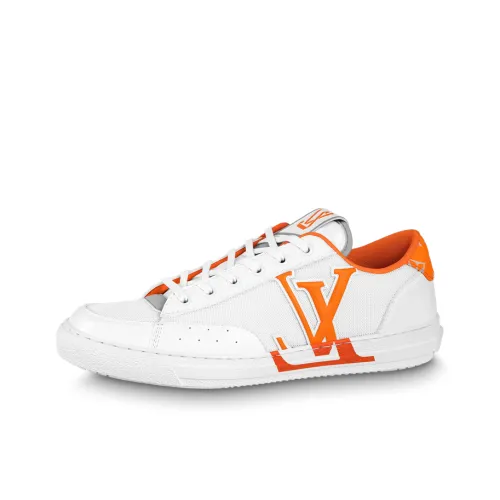 LOUIS VUITTON Charlie Skateboard Shoes Men Low-Top White/Orange