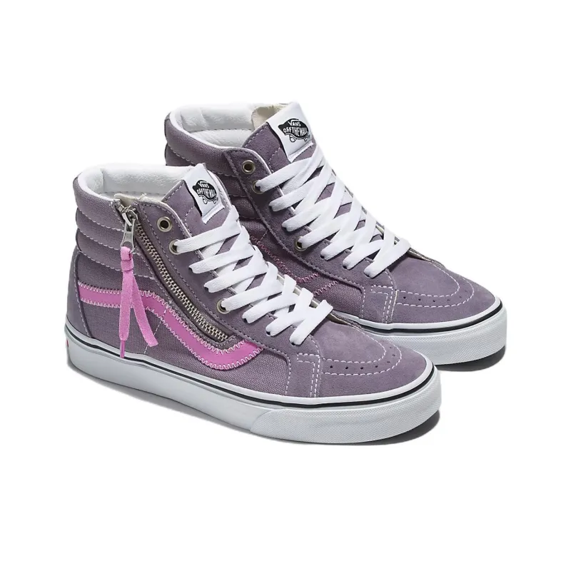 Vans Sk8Hi Reissue Side Zip 'Grey Pink'-2