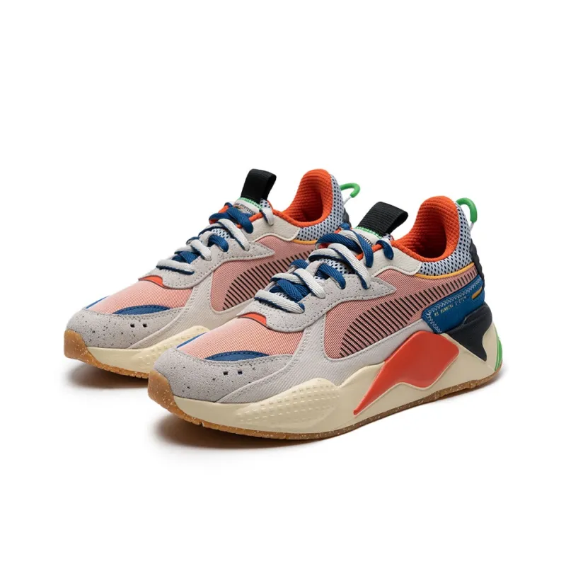 PUMA RS-X Cushioning Breathable Low-Top Casual Running Shoes Unisex Ecru-Phantom Red-Blue-Black-2