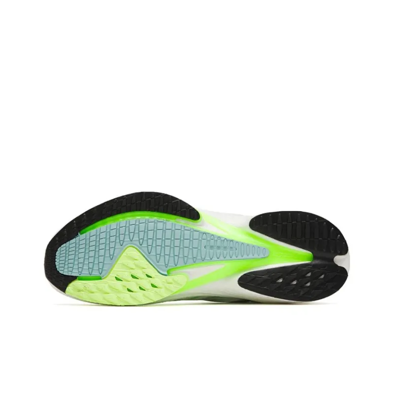 Anta MACH 3.0 Cushioned Slip Resistant Abrasion Resistant Low Top Casual Running Shoes Men's White Green-4