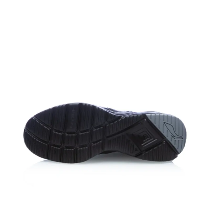 LiNing Crazy Run Cushioning Wear Resistant Low Top Running Shoes Unisex Black-4