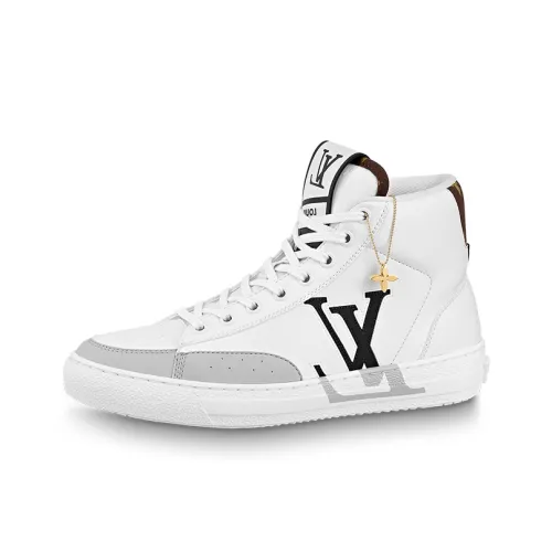 LOUIS VUITTON Charlie Skateboard Shoes Men High-Top Gray/White