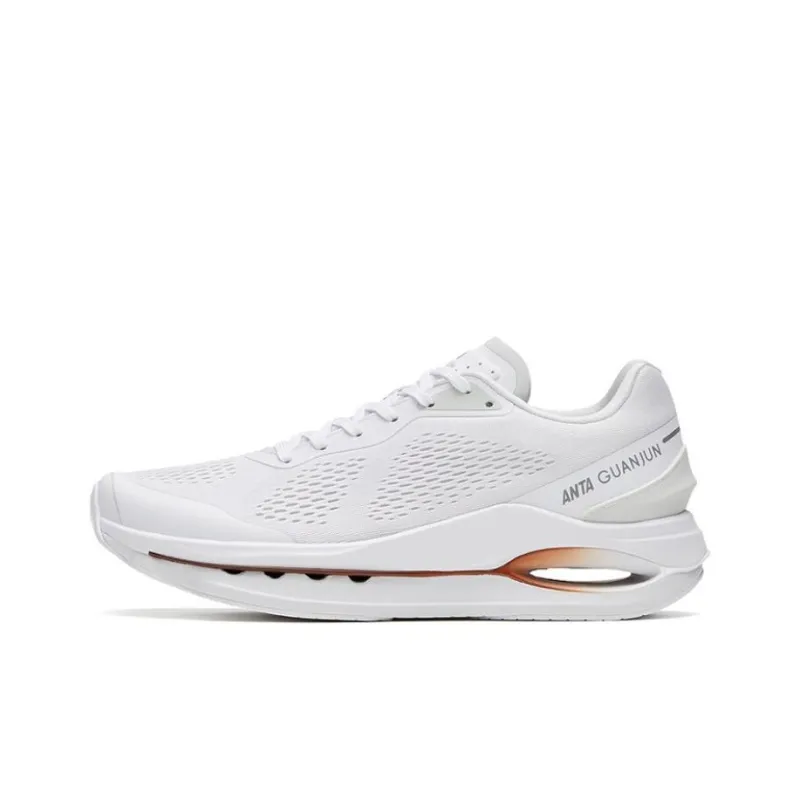 Anta Star Ring Elite Anti Slip Wear Resistant Low Top Running Shoes Men's White Gray-0