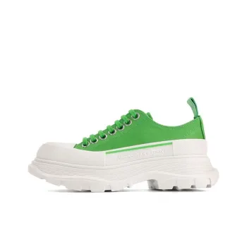 Alexander McQueen Tread Slick Alexander McQueen Slip Resistant Low Top Sports Casual Shoes Women's White Green