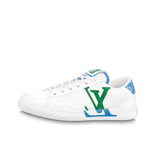 LOUIS VUITTON Charlie Skateboard Shoes Men Low-Top White/Green, Blue