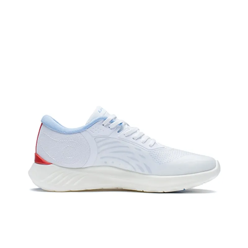 LiNing Qingyi Slip Resistant, Abrasion Resistant, Breathable, Lightweight Low Top Casual Shoes Women's White Blue-1