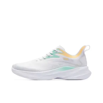 QIAODAN Light Speed 3.0PLUS Cushioning Slip Resistant Low Top Casual Running Shoes Men's White Green