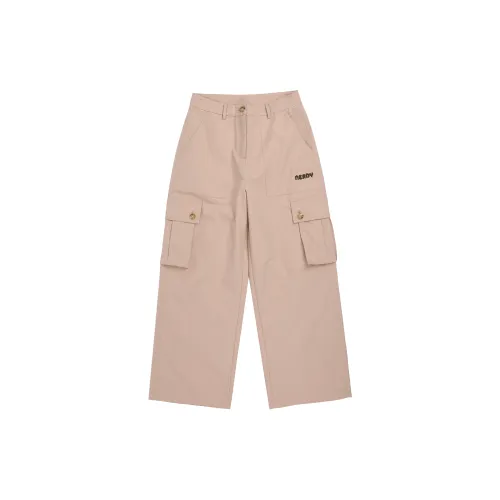 Nerdy Cargo Pants Unisex Light Pink