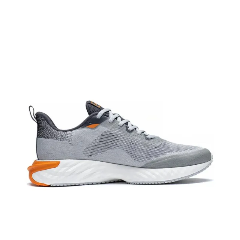 LiNing Chasing clouds Durable Breathable Low Top Running Shoes Men's Gray Black-1