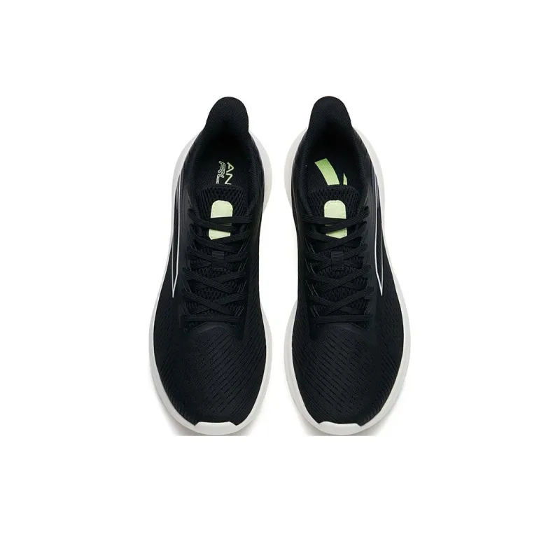 Anta Cushioned Anti-Slip Wear-Resistant Breathable Lightweight Low-Top Running Shoes Men's Black-2