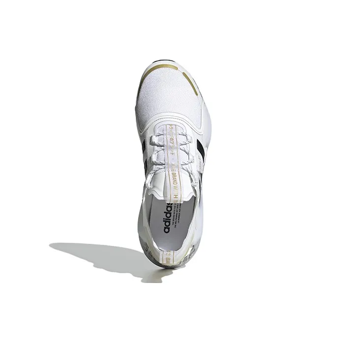 Adidas Nmd R1 V3 White Black Gold Tartan Trefoil-4