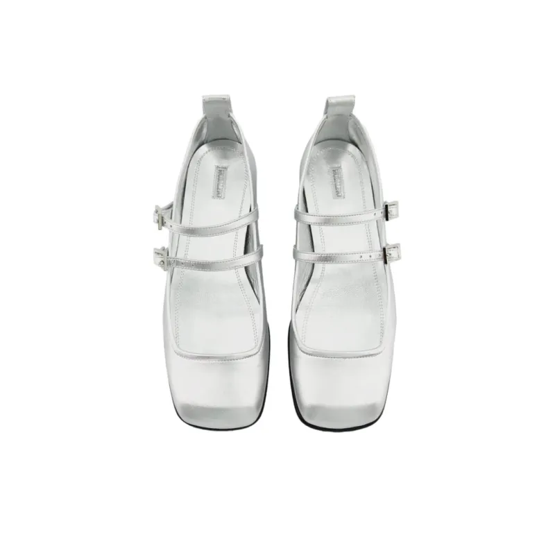 NODALETO Bulla Rina Casual Single Shoes Women's Silver-4