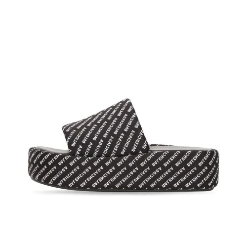 Balenciaga Women's Rise Platform Slide 'Allover Print - Black White'