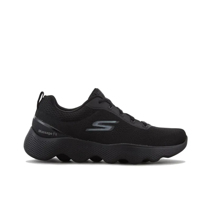 Skechers Go Walk Massage Fit Anti-Slip Wear-Resistant Low-Top Casual Shoes Men's Black Korean Style-1