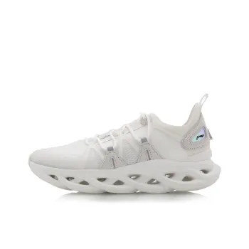 LiNing Li Ning Arc Cushioning Rebound Breathable Low Top Running Shoes Women's Mist White