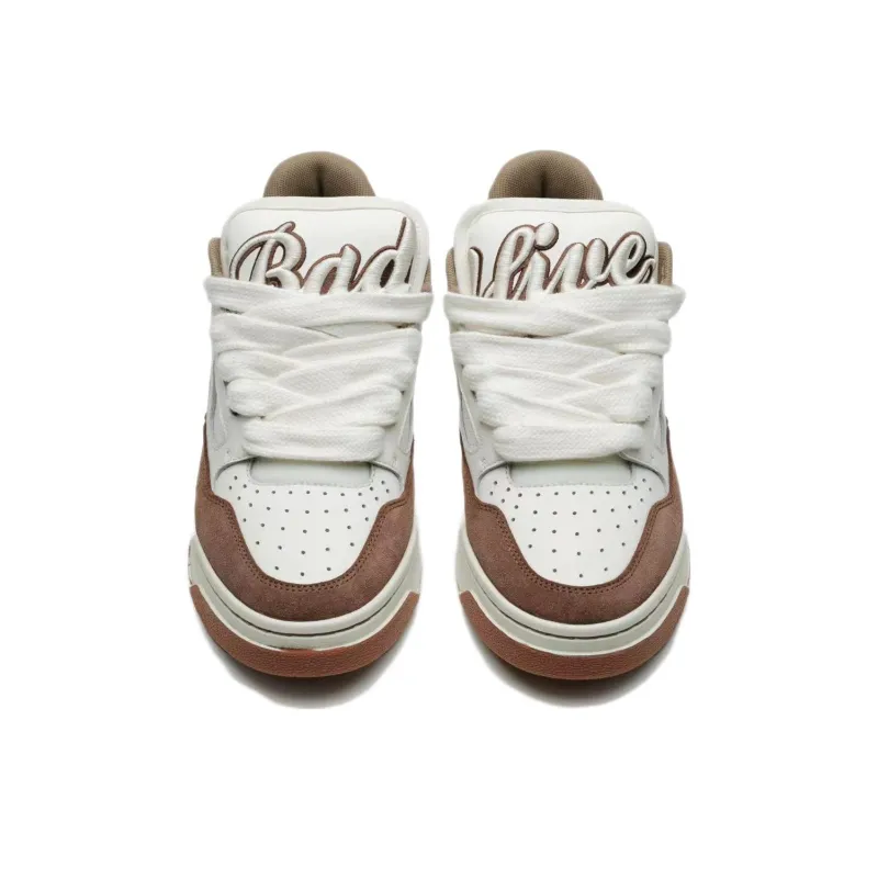 LINING Rookie Skateboard Shoes Men Low Top White Brown-2