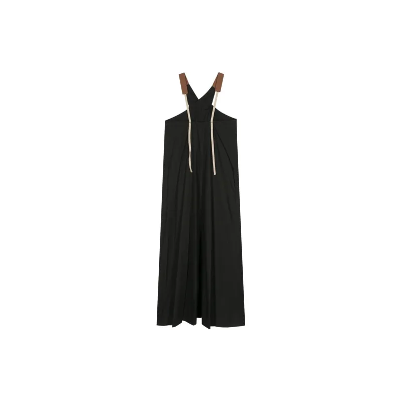 Alysi Crossover strap Poplin Midi Dress-1