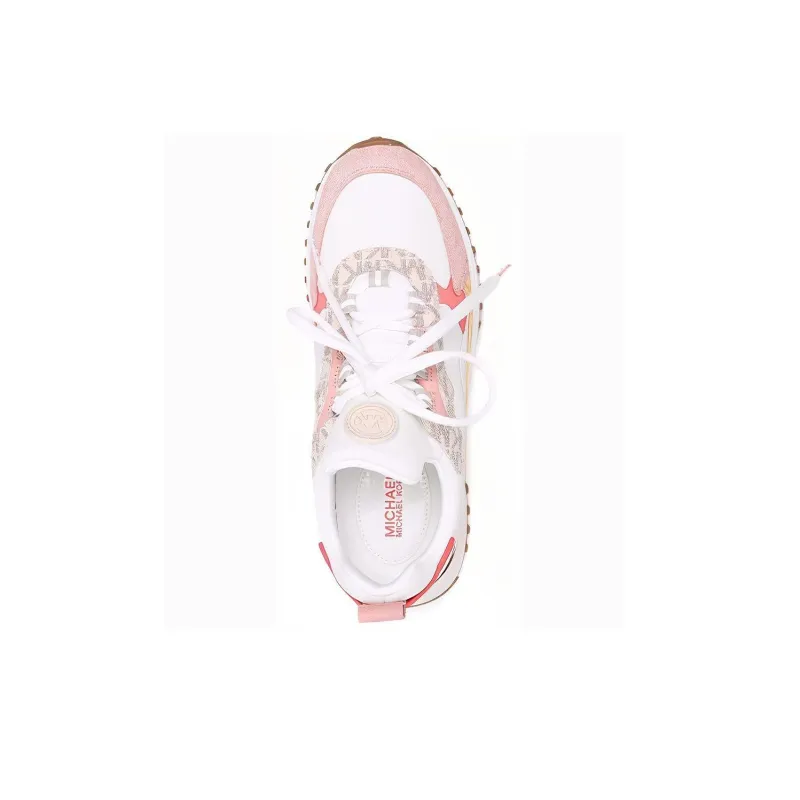 MICHAEL KORS Theo Cushioned Slip-Resistant Abrasion-Resistant Low-Top Casual Shoes Women's White Red-4