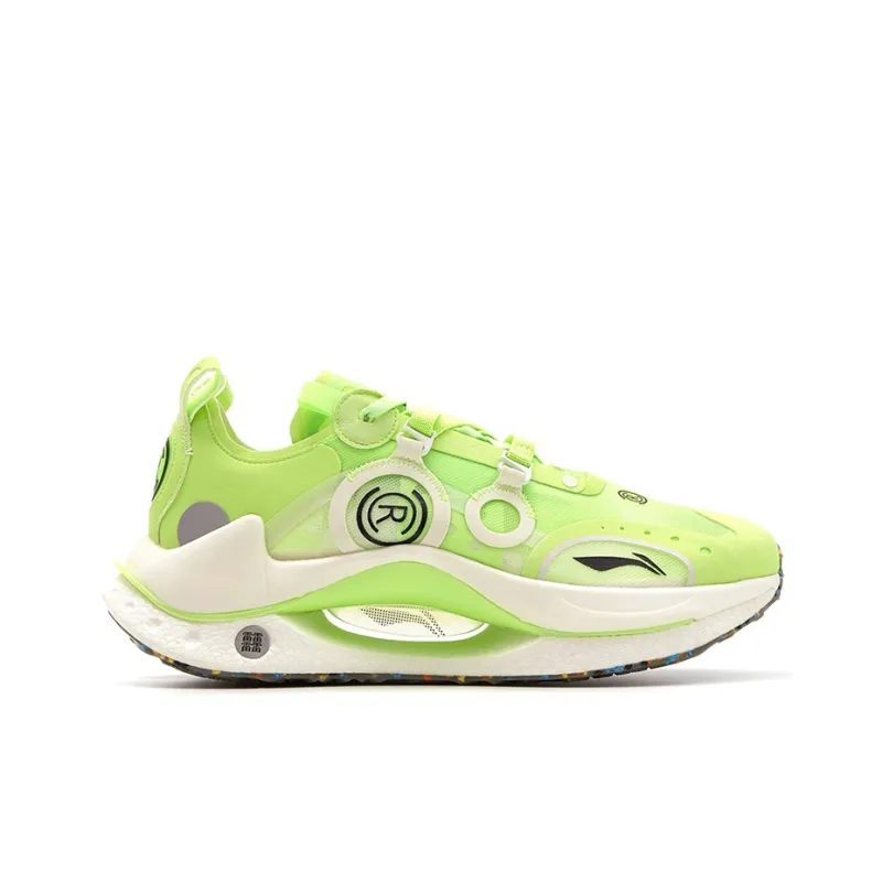 LiNing Jueying CRC Running Shoes Men Low Top Neon Ice Green/Ivory-1
