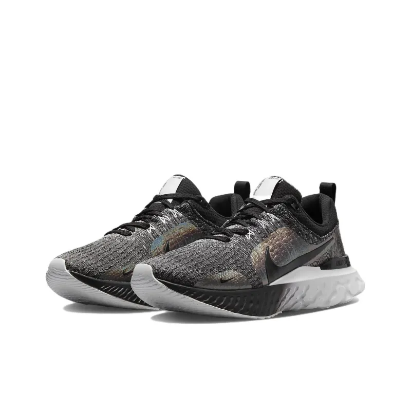 Nike React Infinity Run Flyknit 3 Premium 'Black Zebra Iridescent' Women's-2