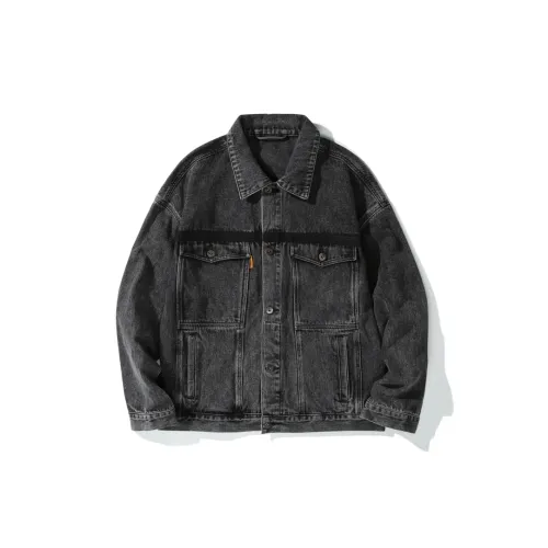 SWISS MILITARY Denim Jackets Men Black