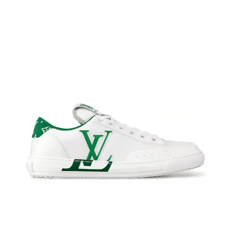 LOUIS VUITTON Charlie Sneakers 'White With Two Toned Green'-1