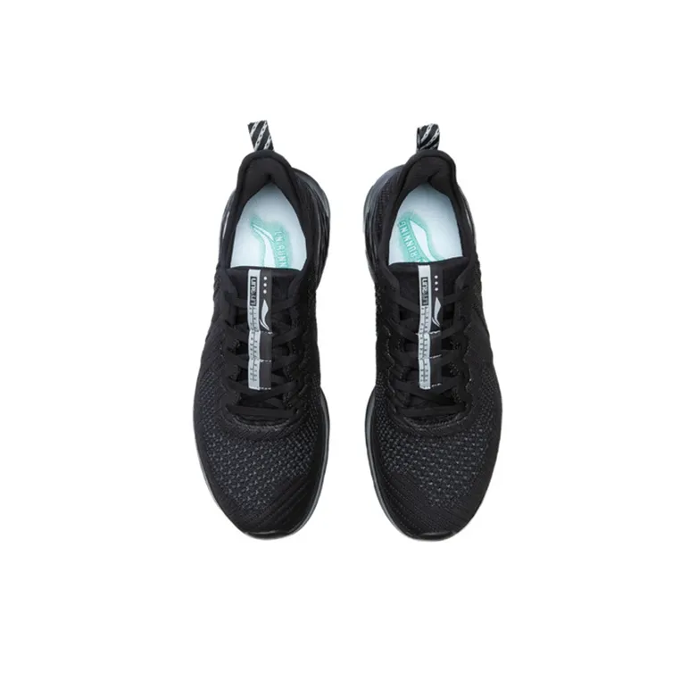 LiNing Crazy Run Cushioning Wear Resistant Low Top Running Shoes Unisex Black-3