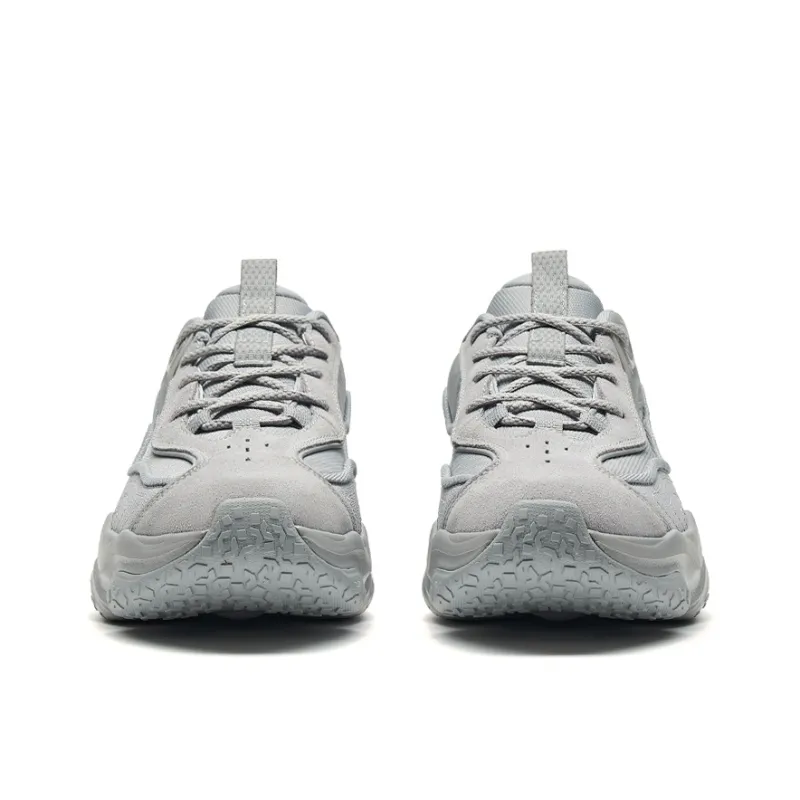 XTEP Nomadic Anti Slip Wear Resistant Low Top Sports Casual Shoes Men's Gray-3