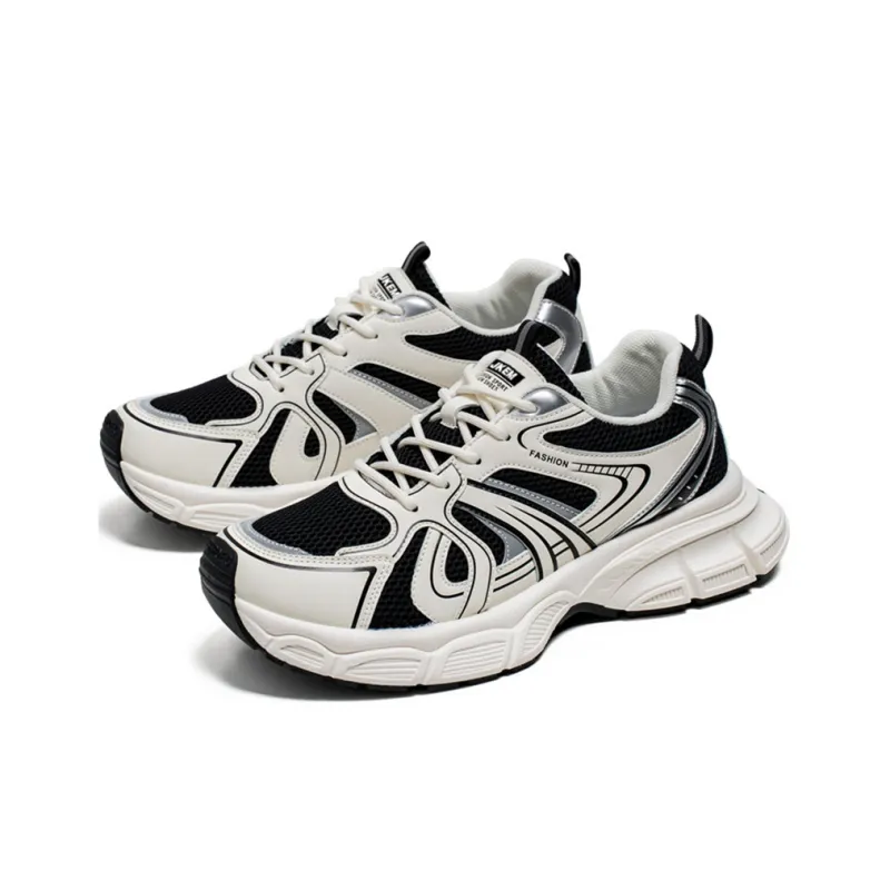 JKEM Anti-Slip Wear-Resistant Low-Top Chunky Sneakers Men's-2