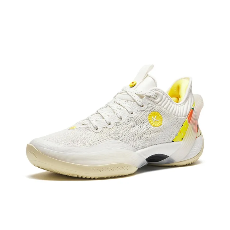 Anta Three point Rain1.0 Cushioning Anti Slip And Wear Resistant Low Top Basketball Shoes Men's Yellow-1