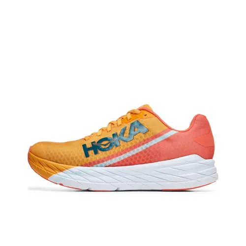 HOKA ONE ONE Rocket X Running Shoes Men Low-Top Yellow/Orange