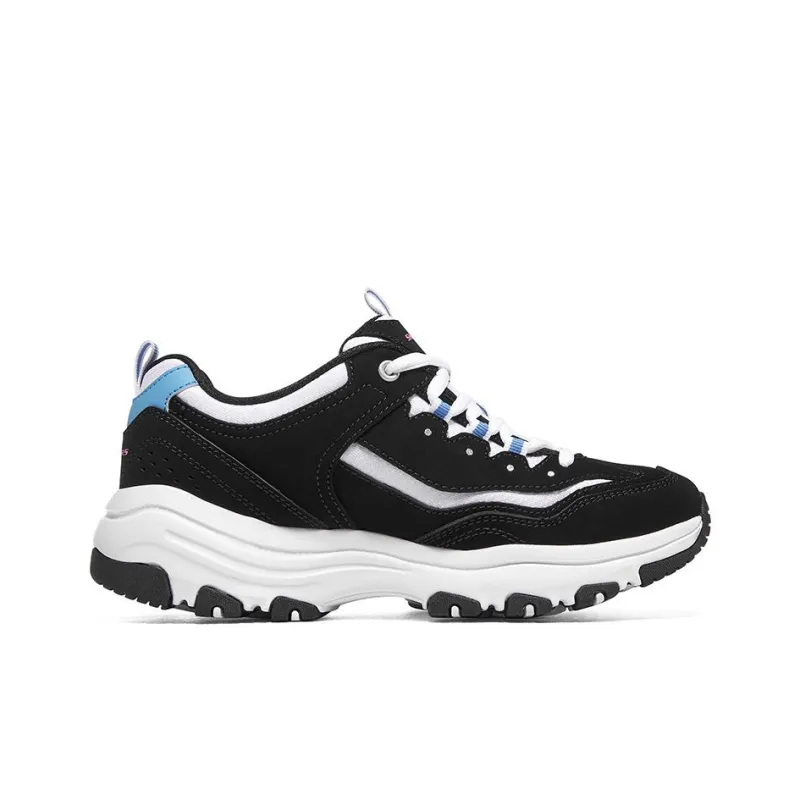 Skechers I Conik Oreo Cushioning Anti Slip And Wear Resistant Low Top Casual Shoes Women's Black Blue-1