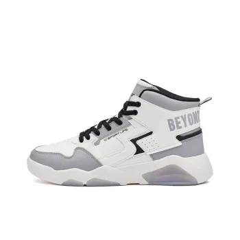 361° Xingran High Top Skateboard Shoes Men's White Gray Black