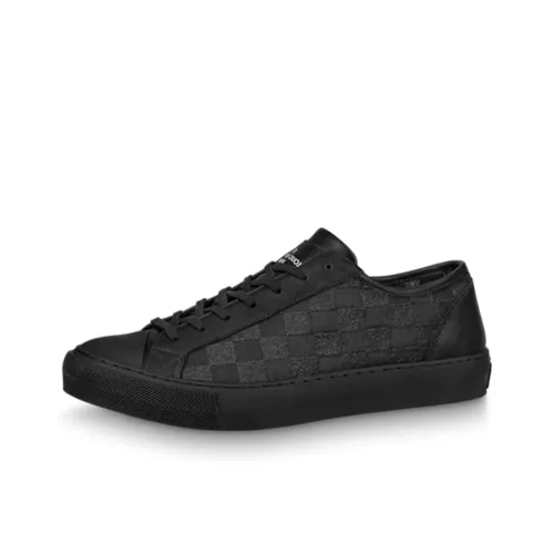 LOUIS VUITTON Tattoo Skateboard Shoes Men Low-Top Black