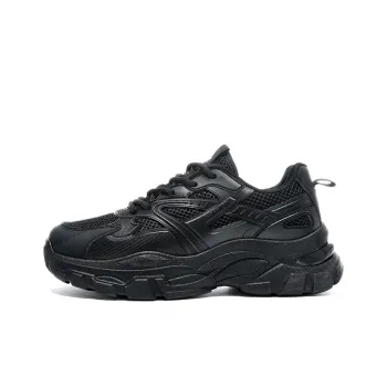 Warrior Wear Resistant Breathable Slip Resistant Low Top Chunky Sneakers Women's Phantom Black