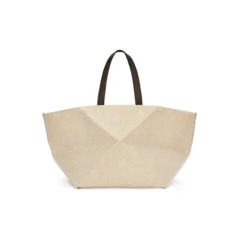 LOEWE Jacquard Canvas Canvas Bag Tote Bag Shopping Bag Handbag Unisex Beige