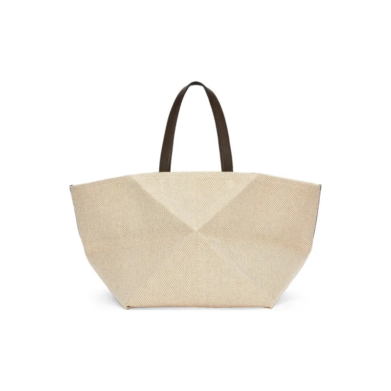 LOEWE Jacquard Canvas Canvas Bag Tote Bag Shopping Bag Handbag Unisex Beige-0