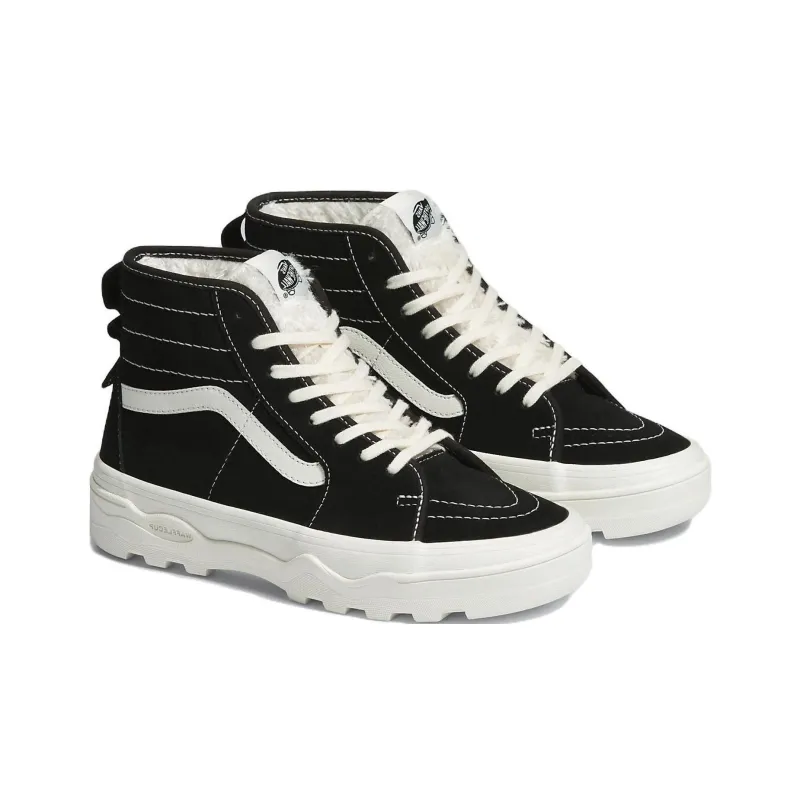 Vans SK8 HI Sherpa Suede Sentry 'Black White'-3