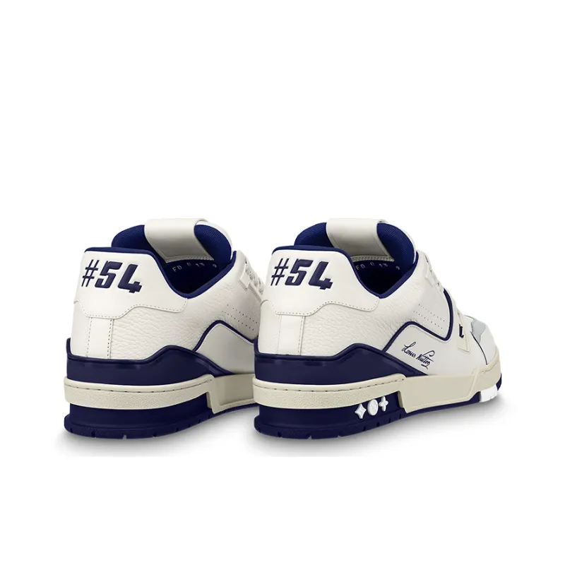 LOUIS VUITTON Lv Trainer Sneakers 'White Navy'-3
