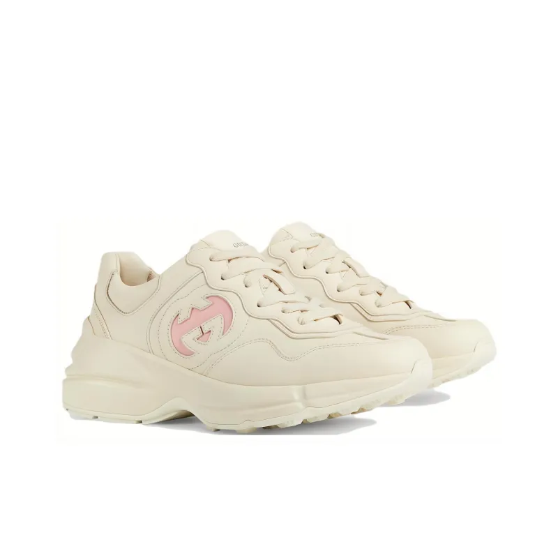 GUCCI Women's Rhyton Sneaker 'Ivory Wild Rose' Women's-1