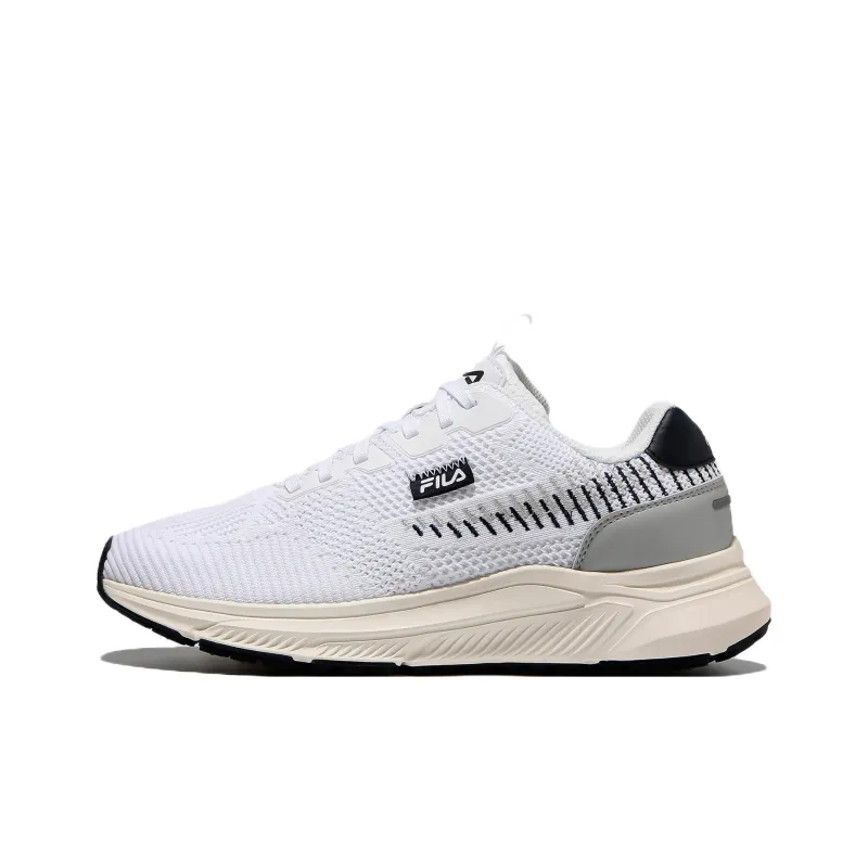 FILA Rgb Flint Shock Absorbers With Slip Resistant Features Low Top Running Shoes Unisex White Korean Style-0