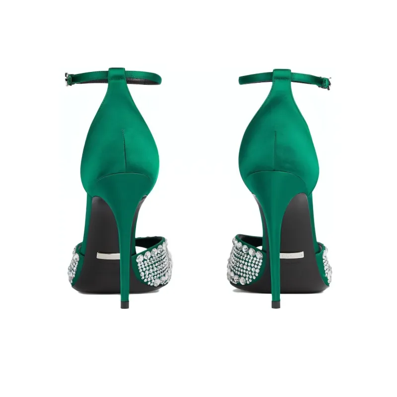 GUCCI 100mm Crystal-embellished Sandals-3