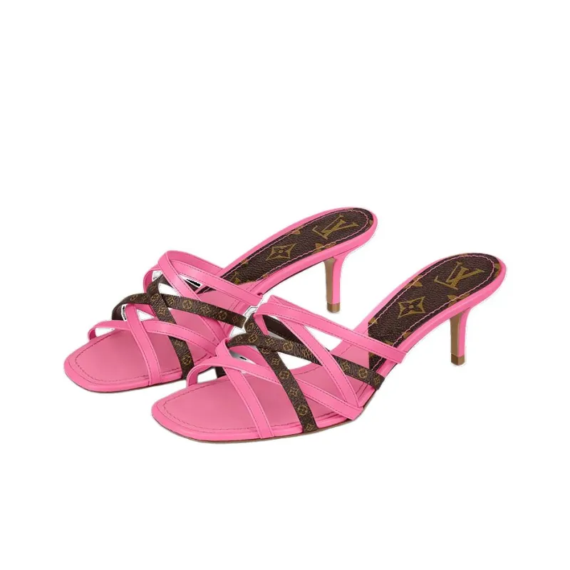 LOUIS VUITTON Revival Slide Slippers Women's Pink-2