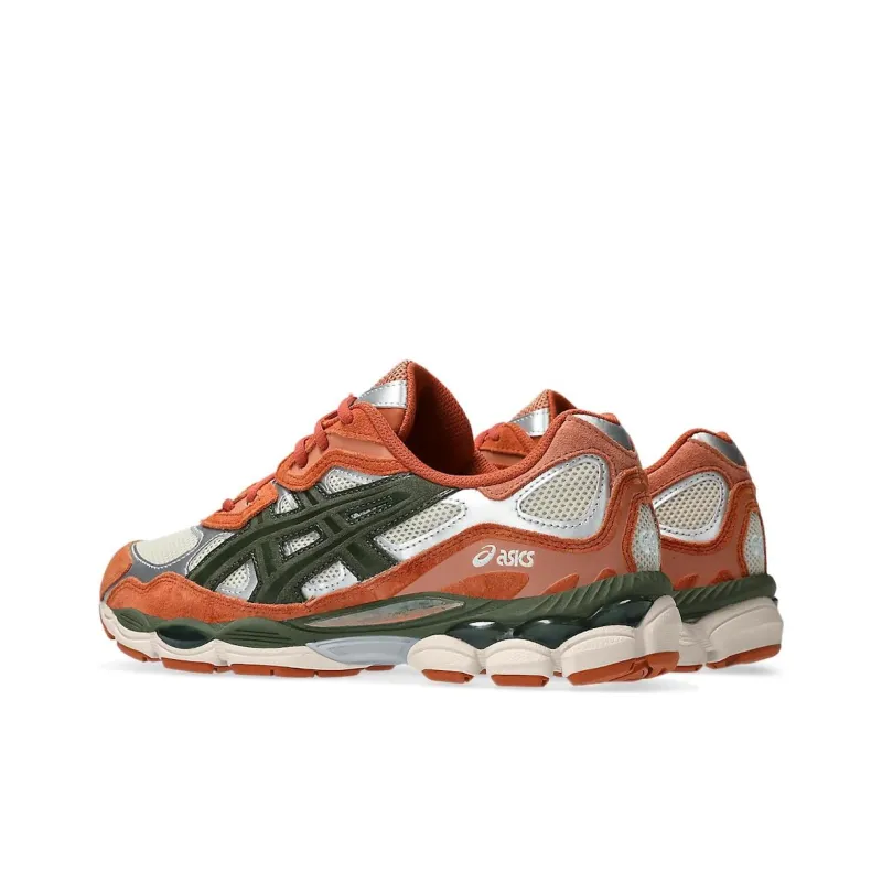 Asics Gel NYC Oatmeal Forest Green Orange-2