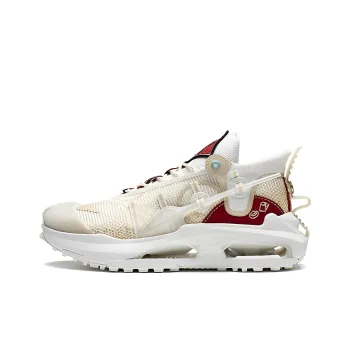 LiNing CF Xingshan 2.0 Thermal Slip Resistant And Abrasion Resistant Mid Top Sports Casual Shoes Unisex White Gold