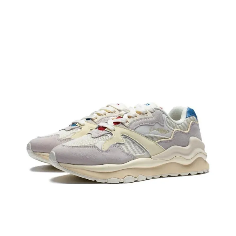 LiNing 001 Mountain Sea Anti Slip Wear Resistant Low Top Casual Shoes Men's Ecru Light Cream Yellow-2